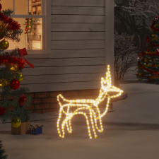 vidaXL Meleg fehér összecsukható karácsonyi rénszarvasfigura 120 LED karácsonyi dekoráció