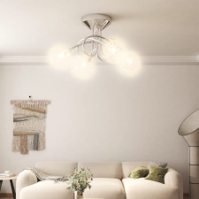 vidaXL mennyezeti lámpa dróthálós burákkal 4 db G9 LED-lámpával világítás