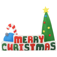 vidaXL Merry Christmas LED-es felfújható karácsonyi dísz 240 x 188 cm (331441) karácsonyfa izzósor