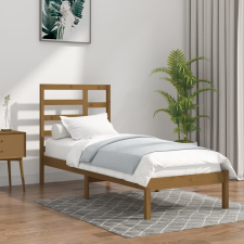 vidaXL mézbarna tömör fa ágykeret 100 x 200 cm ágy és ágykellék
