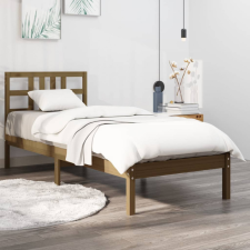 vidaXL mézbarna tömör fa ágykeret 100 x 200 cm ágy és ágykellék
