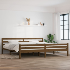 vidaXL mézbarna tömör fa ágykeret 200x200 cm ágy és ágykellék