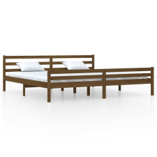 vidaXL mézbarna tömör fa ágykeret 200x200 cm (814842) ágy és ágykellék