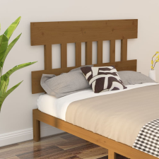 vidaXL mézbarna tömör fenyőfa ágyfejtámla 123,5x3x81 cm ágy és ágykellék