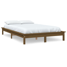 vidaXL mézbarna tömör fenyőfa ágykeret 120 x 200 cm (820539) ágy és ágykellék