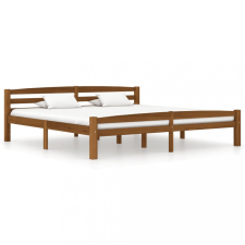 vidaXL Mézbarna tömör fenyőfa ágykeret 200 x 200 cm ágy és ágykellék