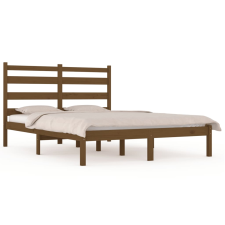 vidaXL mézbarna tömör fenyőfa ágykeret 200 x 200 cm (3103671) ágy és ágykellék