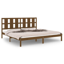 vidaXL mézbarna tömör fenyőfa ágykeret 200 x 200 cm (3105623) ágy és ágykellék