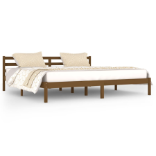 vidaXL mézbarna tömör fenyőfa ágykeret 200 x 200 cm (810453) ágy és ágykellék