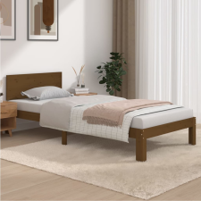 vidaXL mézbarna tömör fenyőfa ágykeret 90 x 200 cm ágy és ágykellék