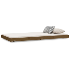vidaXL mézbarna tömör fenyőfa ágykeret 90 x 200 cm (823497) ágy és ágykellék