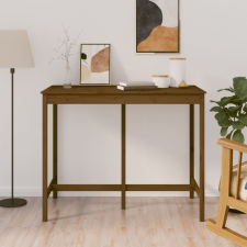 vidaXL mézbarna tömör fenyőfa bárasztal 140 x 80 x 110 cm bútor