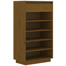 vidaXL mézbarna tömör fenyőfa cipősszekrény 60 x 34 x 105 cm (813553) bútor