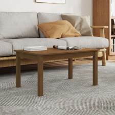 vidaXL mézbarna tömör fenyőfa dohányzóasztal 80 x 50 x 40 cm bútor