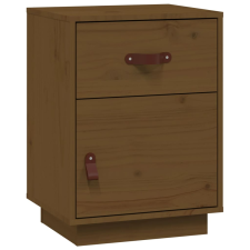 vidaXL mézbarna tömör fenyőfa éjjeliszekrény 40 x 34 x 55 cm (818311) bútor