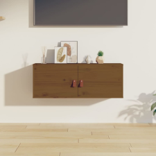 vidaXL Mézbarna tömör fenyőfa faliszekrény 80 x 30 x 30 cm bútor