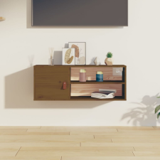 vidaXL Mézbarna tömör fenyőfa faliszekrény 80 x 30 x 30 cm bútor