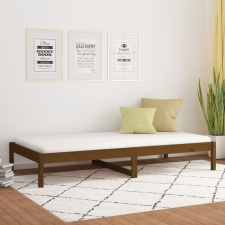 vidaXL mézbarna tömör fenyőfa kanapéágy 80x200 cm ágy és ágykellék