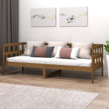 vidaXL mézbarna tömör fenyőfa kanapéágy 90 x 190 cm bútor
