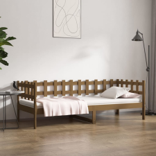 vidaXL mézbarna tömör fenyőfa kanapéágy 90 x 200 cm ágy és ágykellék