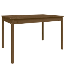 vidaXL mézbarna tömör fenyőfa kerti asztal 121 x 82,5 x 76 cm (823972) kerti bútor