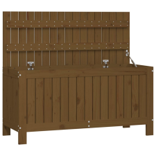 vidaXL mézbarna tömör fenyőfa kerti tárolóláda 108x42,5x54 cm (823832) kerti tárolás