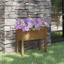 vidaXL mézbarna tömör fenyőfa kerti virágtartó 70 x 31 x 70 cm kerti dekoráció