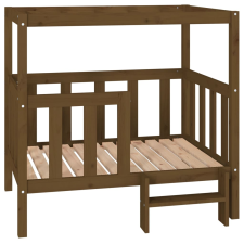 vidaXL mézbarna tömör fenyőfa kutyaágy 105,5x83,5x100 cm (822390) szállítóbox, fekhely kutyáknak