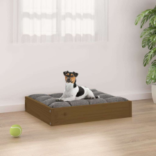 vidaXL mézbarna tömör fenyőfa kutyaágy 51,5x44x9 cm szállítóbox, fekhely kutyáknak