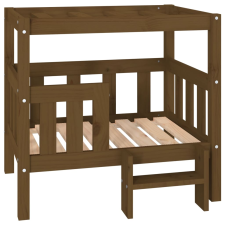 vidaXL mézbarna tömör fenyőfa kutyaágy 75,5x63,5x70 cm (822380) szállítóbox, fekhely kutyáknak
