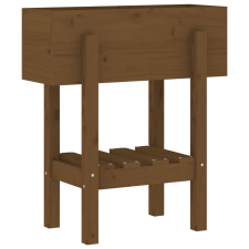 vidaXL mézbarna tömör fenyőfa növénytartó 62x30x69 cm  (825236) kerti tárolás