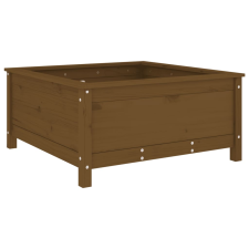 vidaXL mézbarna tömör fenyőfa növénytartó 82,5x82,5x39 cm (825299) kerti tárolás
