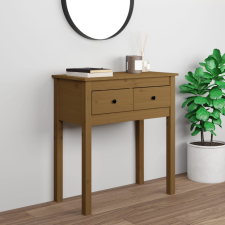 vidaXL mézbarna tömör fenyőfa tálalóasztal 70 x 35 x 75 cm bútor