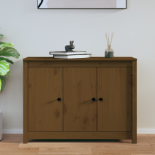 vidaXL mézbarna tömör fenyőfa tálalószekrény 100 x 35 x 74 cm bútor