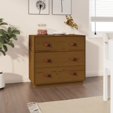 vidaXL mézbarna tömör fenyőfa tálalószekrény 80x40x75 cm bútor