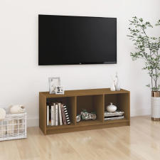vidaXL mézbarna tömör fenyőfa TV-szekrény 104 x 33 x 41 cm bútor