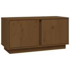vidaXL mézbarna tömör fenyőfa TV-szekrény 80x35x40,5 cm (814472) bútor