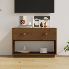 vidaXL mézbarna tömör fenyőfa TV-szekrény 90x40x60 cm bútor