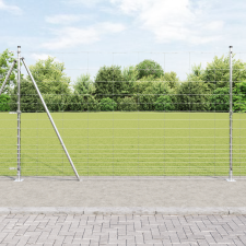 vidaXL Mező Kerítés 1,5x25 m Horganyzott acél építőanyag