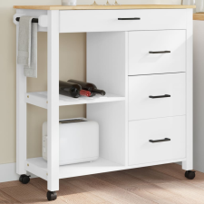 vidaXL MONZA tömör fenyőfa konyhai kocsi 84 x 40 x 90 cm bútor