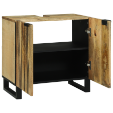vidaXL Mosdókagyló Szekrény 62x33x58 cm Tömör Fa Mangó és Mérnöki Fa (4017955) szaniter