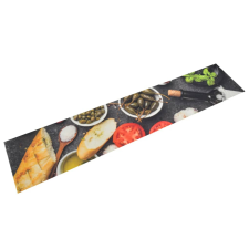 vidaXL Mosható bor- és vacsoramintás bársony konyhaszőnyeg 60x300 cm lakástextília