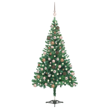 vidaXL műkarácsonyfa 564 ággal LED fényekkel és gömbökkel 180 cm (3077575) műfenyő