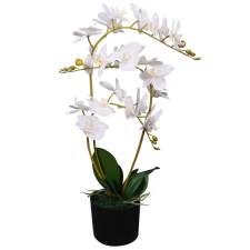 vidaXL műorchidea virágcseréppel 30 cm fehér dekoráció