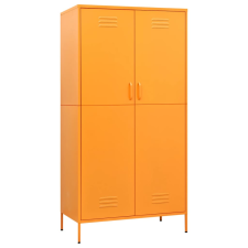 vidaXL mustársárga acél ruhásszekrény 90 x 50 x 180 cm (336245) bútor