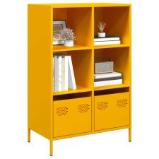 vidaXL mustársárga acél tálalószekrény 68 x 39 x 103,5 cm bútor