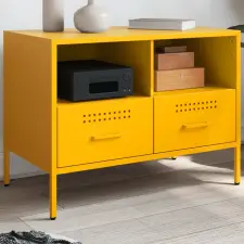 vidaXL mustársárga acél TV-szekrény 68 x 39 x 50,5 cm bútor