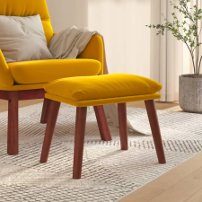 vidaXL mustársárga bársony lábzsámoly 45 x 29,5 x 39 cm bútor