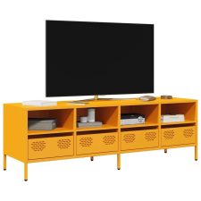 vidaXL mustársárga hidegen hengerelt acél TV-szekrény 135x39x43,5 cm bútor