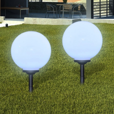 vidaXL Napelemes gömb alakú LED égős kültéri lámpa 30 cm 2 db cövekkel kültéri világítás